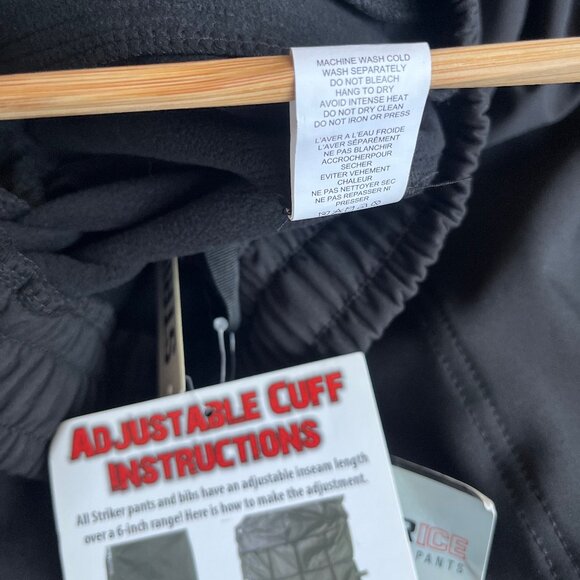 Striker Ice Performance Black Pants Mens XXL Waterproof Climate Fishing Zipper - Picture 11 of 16